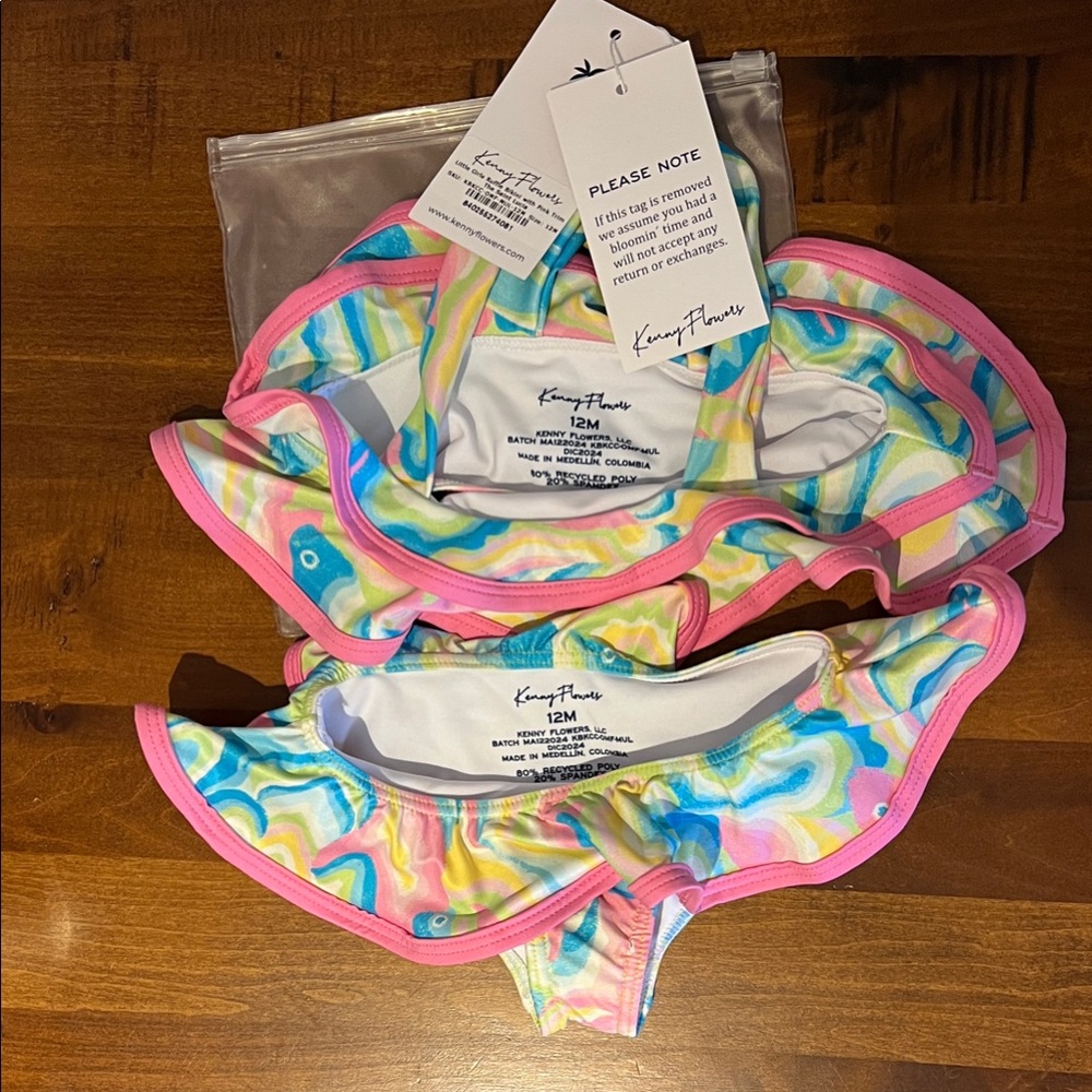 Kenny Flowers Little Girl Ruffle Bikini in Saint Lucia size 12 months